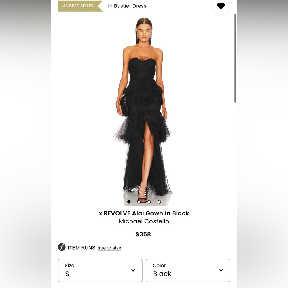 Michael Costello Black Gown